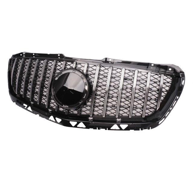 Kühlergrill Chrom GT Panamericana Grill Passend für Mercedes-Benz Sprinter W906 Facelift Bj. ab 08.2013 mit Netz
