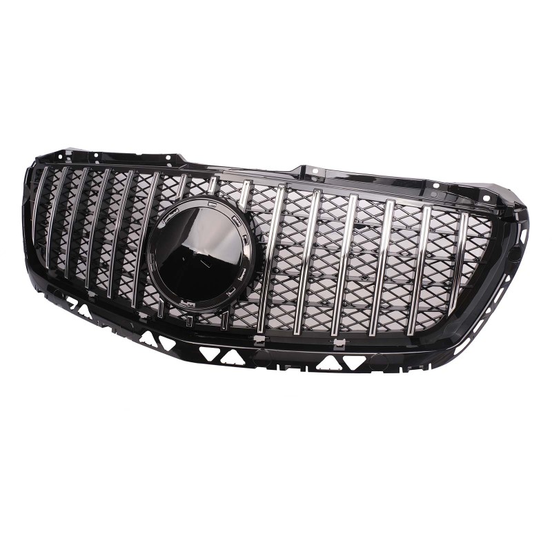 Kühlergrill Chrom GT Panamericana Grill Passend für Mercedes-Benz Sprinter W906 Facelift Bj. ab 08.2013 mit Netz