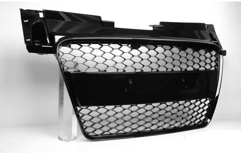 Passt für Audi TT 8J Waben Grill Kühlergrill Front Grill Schwarz Glanz 08-14