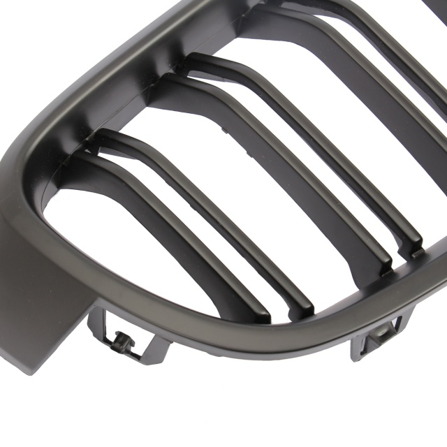 Nieren Grill matt Schwarz Doppelsteg passend für BMW 3er F30 F31