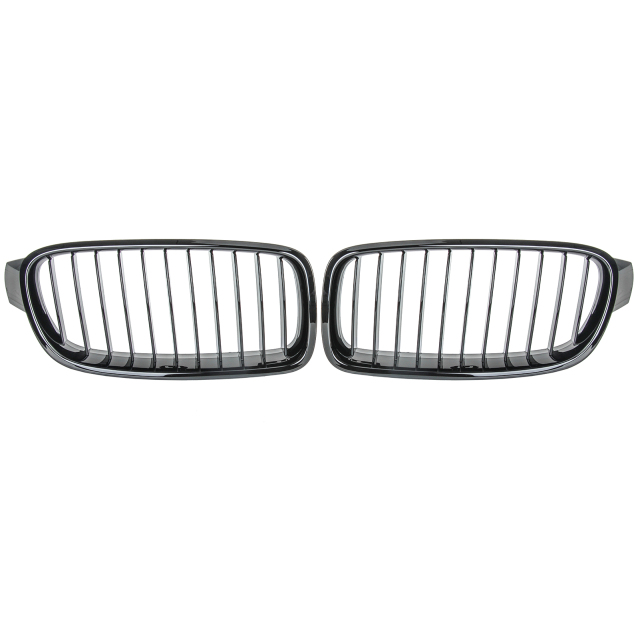 Nieren Grill glanz Schwarz 11-teilig passend für BMW 3er F30 F31