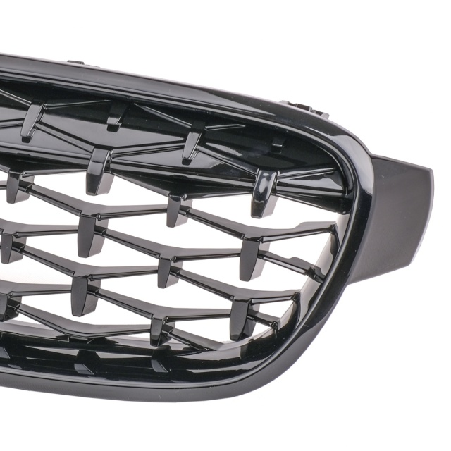 Nieren Grill glanz Schwarz Mesh-Design passend für BMW 3er F30 F31