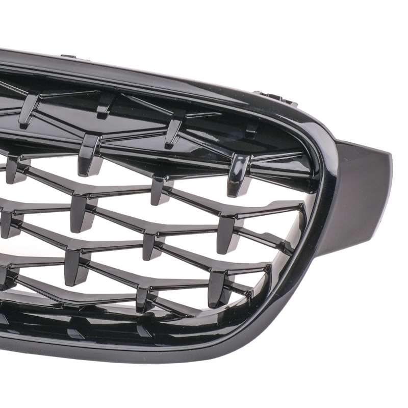 Nieren Grill glanz Schwarz Mesh-Design passend für BMW 3er F30 F31