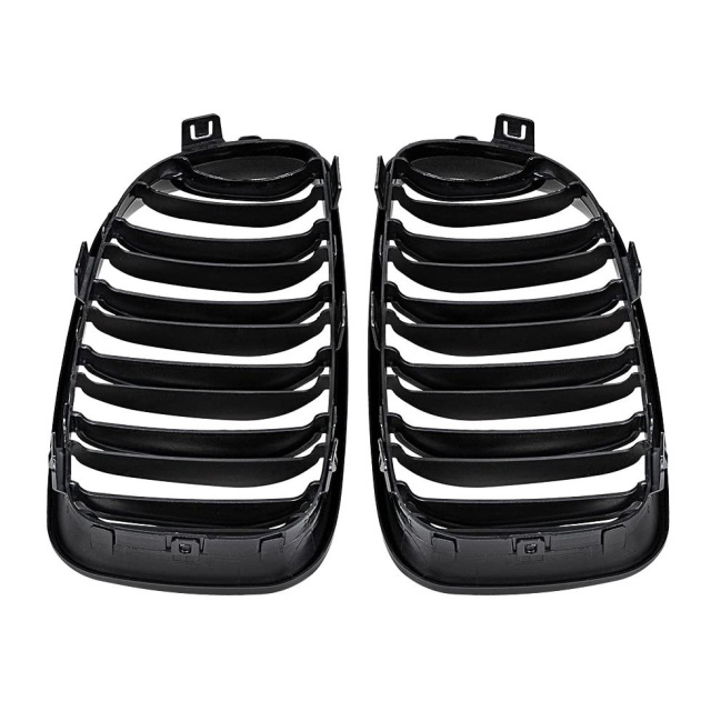 Nieren Grill glanz Schwarz Doppelsteg passend für BMW 1er E81 Facelift