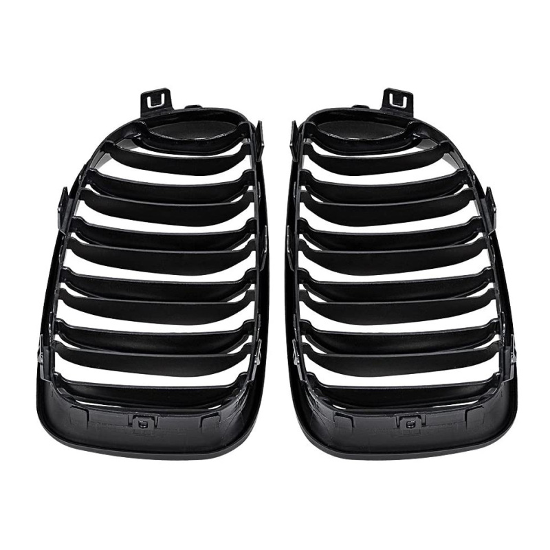 Nieren Grill glanz Schwarz Doppelsteg passend für BMW 1er E81 Facelift