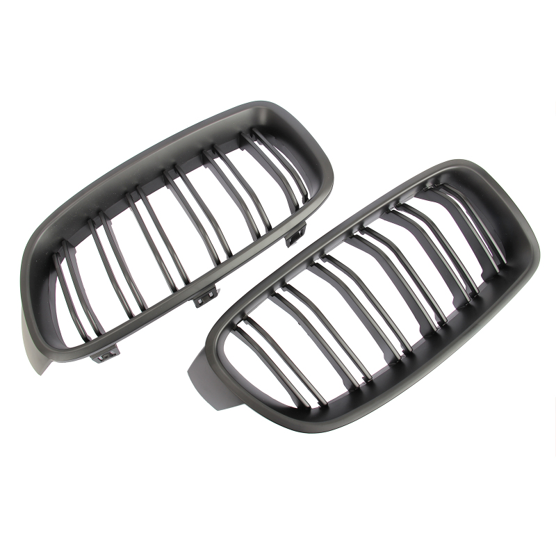 Nieren Grill matt Schwarz Doppelsteg passend für BMW 3er F30 F31