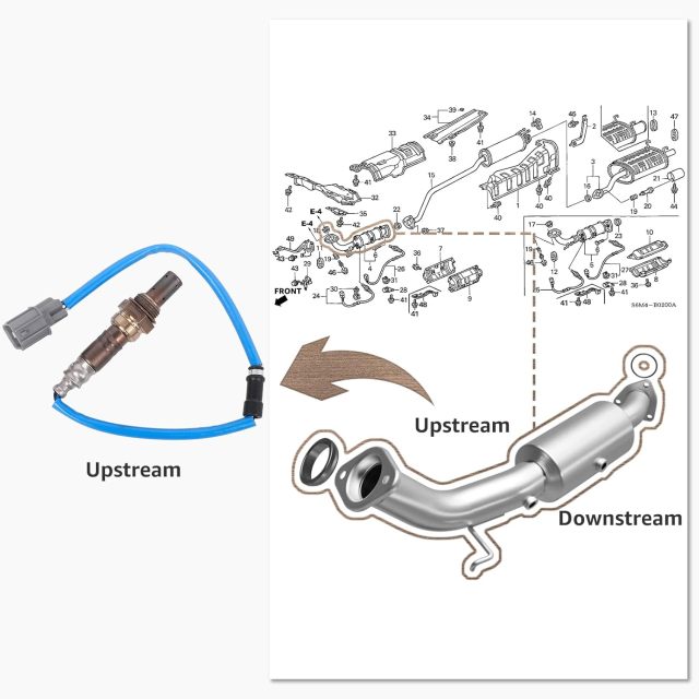 Oxygen Sensor O2 1Pcs Upstream Compatible with 2002 2003 2004 Acura 2001-2005 Honda & More Replace
