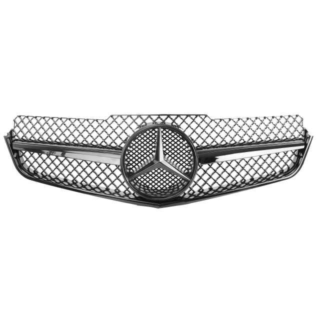 Kühlergrill glanz Schwarz AMG Look Classic passend für Mercedes E-KlasseCoupe C207 A207 Vorfacelift
