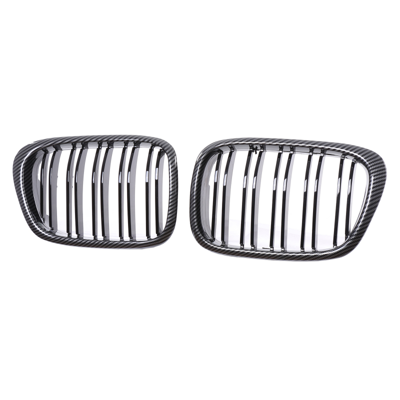 Nieren Grill Carbon Look Doppelsteg passend für BMW 5er E39