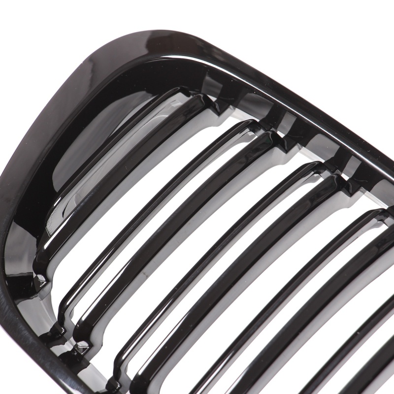 Nieren Grill glanz Schwarz Doppelsteg passend für BMW 3er E46 Vorfacelift