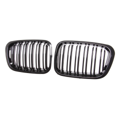 Nieren Grill glanz Schwarz Doppelsteg passend für BMW 3er E46 Vorfacelift