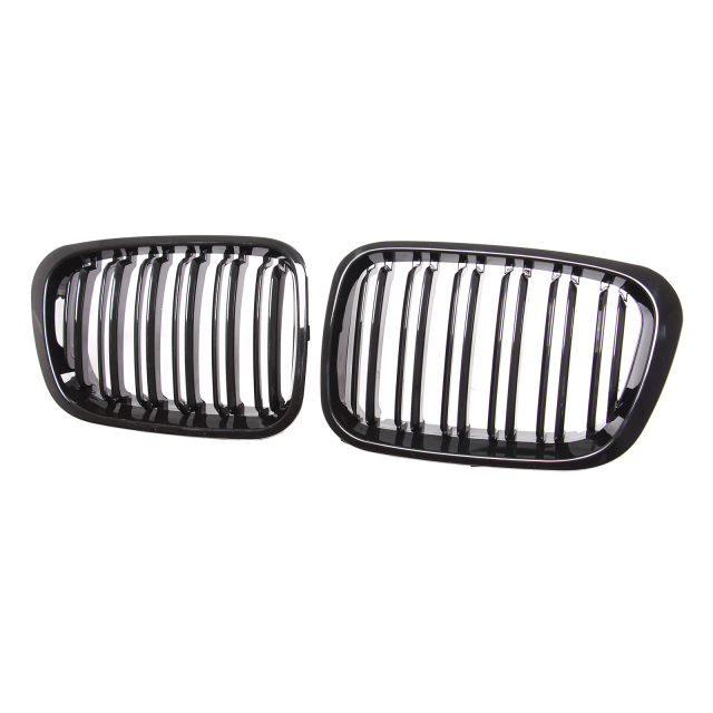 Nieren Grill glanz Schwarz Doppelsteg passend für BMW 3er E46 Vorfacelift