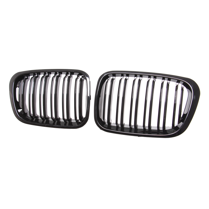 Nieren Grill glanz Schwarz Doppelsteg passend für BMW 3er E46 Vorfacelift