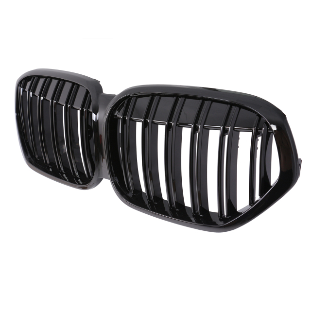 Nieren Grill glanz Schwarz Doppelsteg passend für BMW X1 F48 Facelift