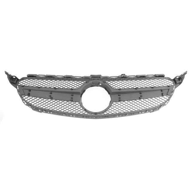 Kühlergrill glanz Schwarz AMG Look passend für Mercedes C-Klasse W205 S205 C205 A205 Vorfacelift