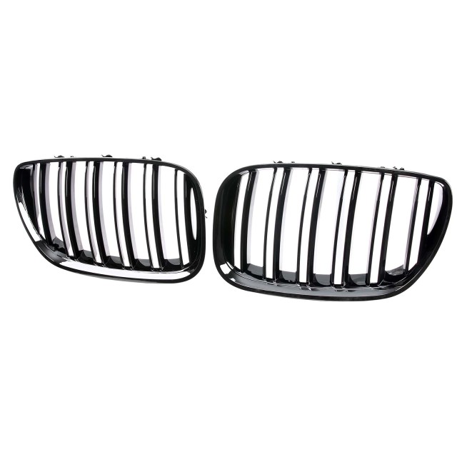 Nieren Grill glanz Schwarz Doppelsteg passend für BMW X5 E53 Facelift