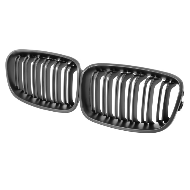 Nieren Grill matt Schwarz Doppelsteg passend für BMW 1er F20 F21 Vorfacelift