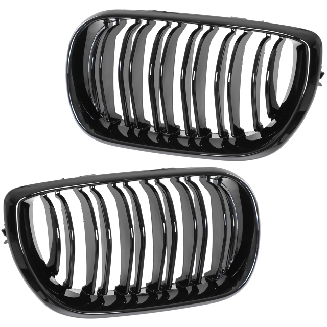 Nieren Grill glanz Schwarz Doppelsteg passend für BMW 3er E46 Facelift