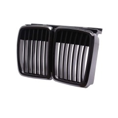 Nieren Grill glanz Schwarz Einzelsteg passend für BMW 3er E30 LIMOUSINE CABRIOLET TOURING