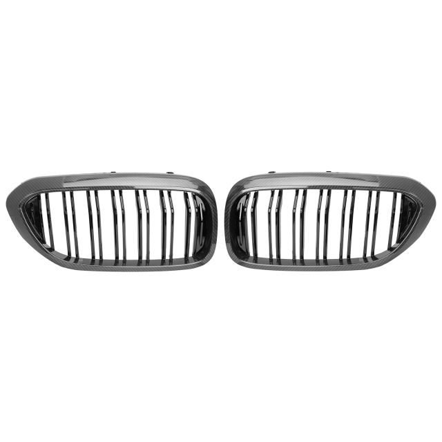 Nieren Grill Carbon Look Doppelsteg passend für BMW 5er G30 G31 Vorfacelift