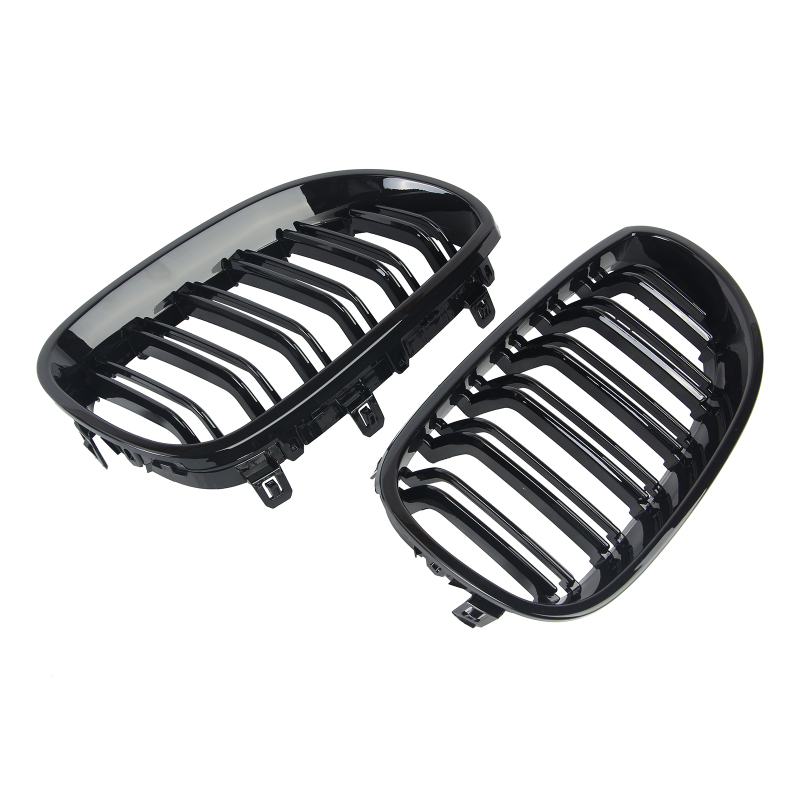 Nieren Grill glanz Schwarz Doppelsteg passend für BMW 5er E60 E61