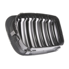 Nieren Grill Carbon Look Doppelsteg passend für BMW 3er E46 Vorfacelift