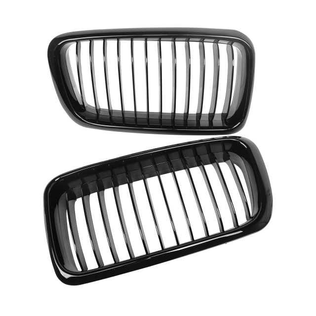 Nieren Grill glanz Schwarz Einzelsteg passend für BMW 7er E38