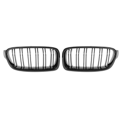 Nieren Grill glanz Schwarz Doppelsteg passend für BMW 3er F30 F31