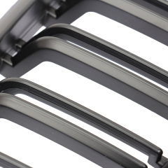 Nieren Grill matt Schwarz Doppelsteg passend für BMW 3er E90 E91 Facelift