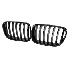 Nieren Grill glanz Schwarz Einzelsteg passend für BMW X3 F25 F26 Vorfacelift