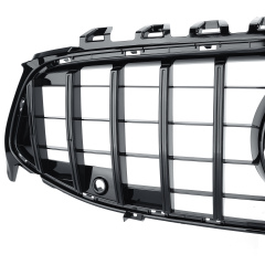 Kühlergrill glanz Schwarz mit Kamera GT Panamericana passend für Mercedes CLA C118 X118