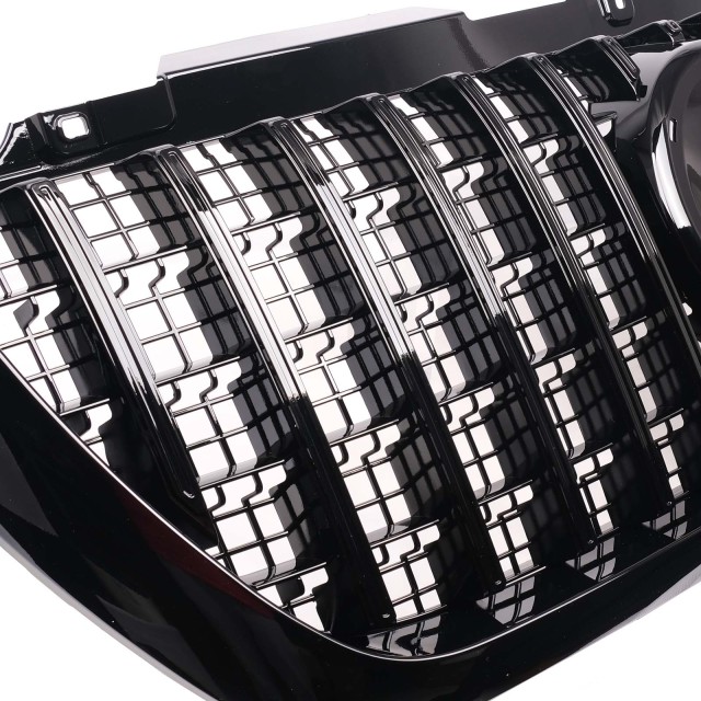Kühlergrill glanz Schwarz GT Panamericana passend für Mercedes Sprinter W907 mit Netz