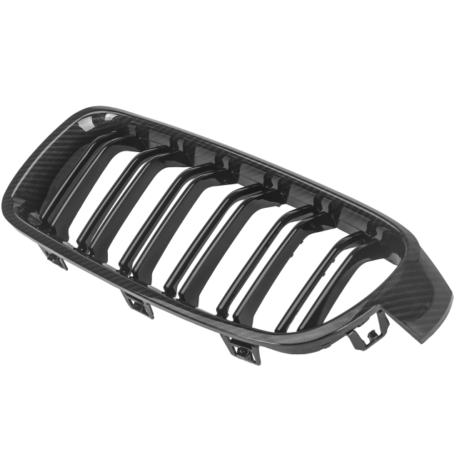 Nieren Grill Carbon Look Doppelsteg passend für BMW 3er F30 F31
