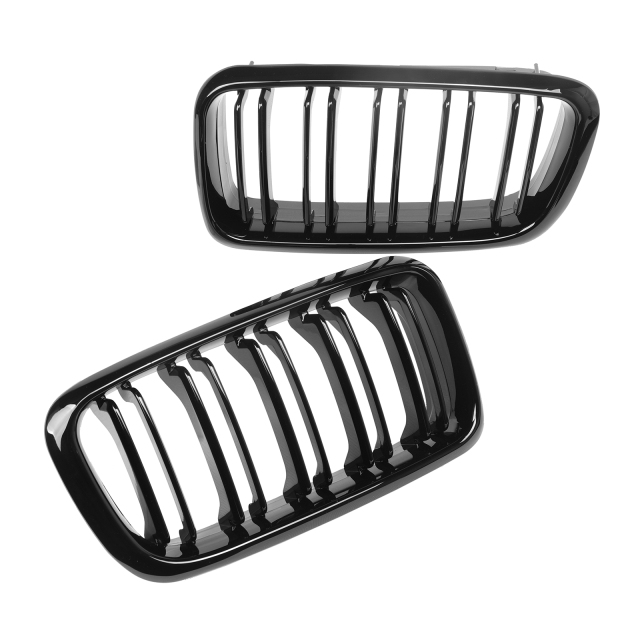 Nieren Grill glanz Schwarz Doppelsteg passend für BMW 7er E38