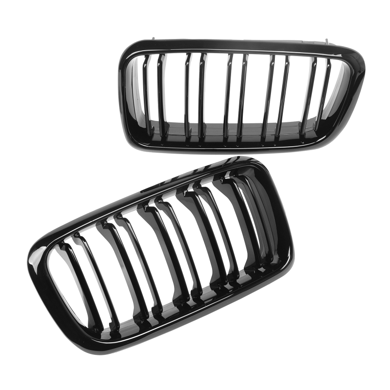 Nieren Grill glanz Schwarz Doppelsteg passend für BMW 7er E38