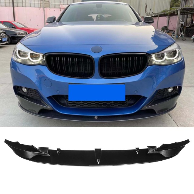 Spoilerlippe Frontlippe GLANZ SCHWARZ für BMW 3er GT F34 M Paket
