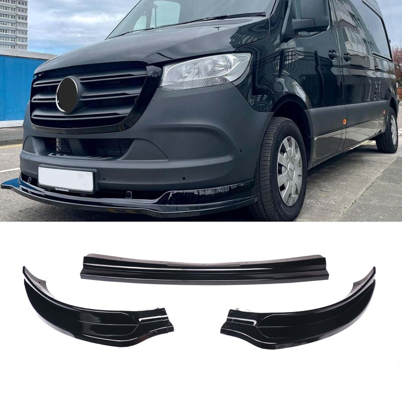 Spoilerlippe Frontlippe GLANZ SCHWARZ für Mercedes Sprinter W907 910 907