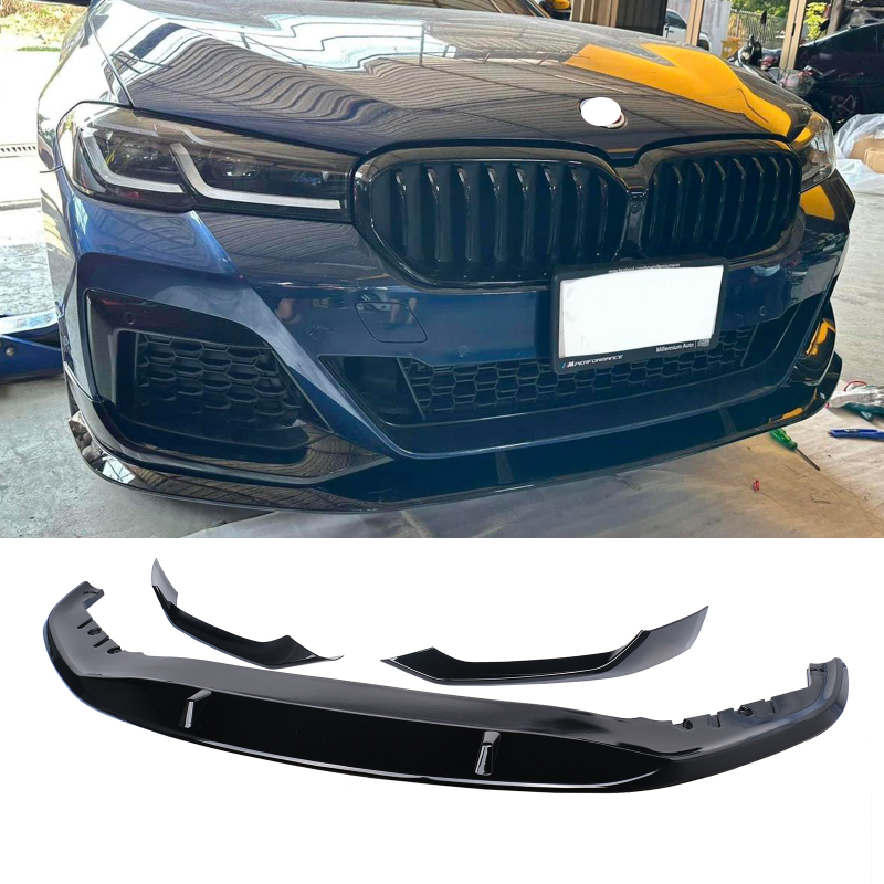 Spoilerlippe Frontlippe GLANZ SCHWARZ für BMW 5er G30 G31 LCI 2021-2023 M Paket