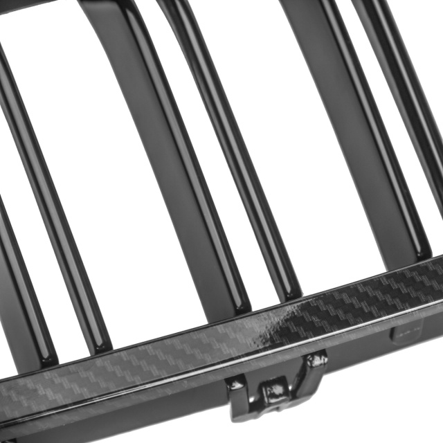 Nieren Grill Carbon Look Doppelsteg passend für BMW 5er F10 F11