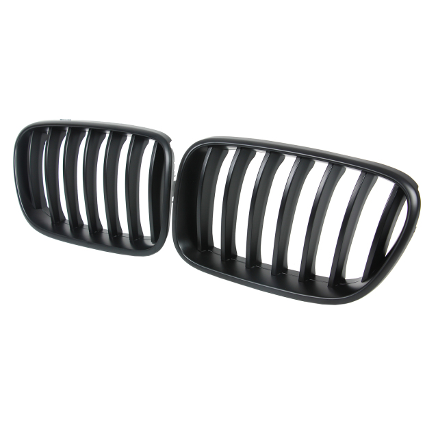Nieren Grill matt Schwarz Einzelsteg passend für BMW X3 F25 F26 Vorfacelift