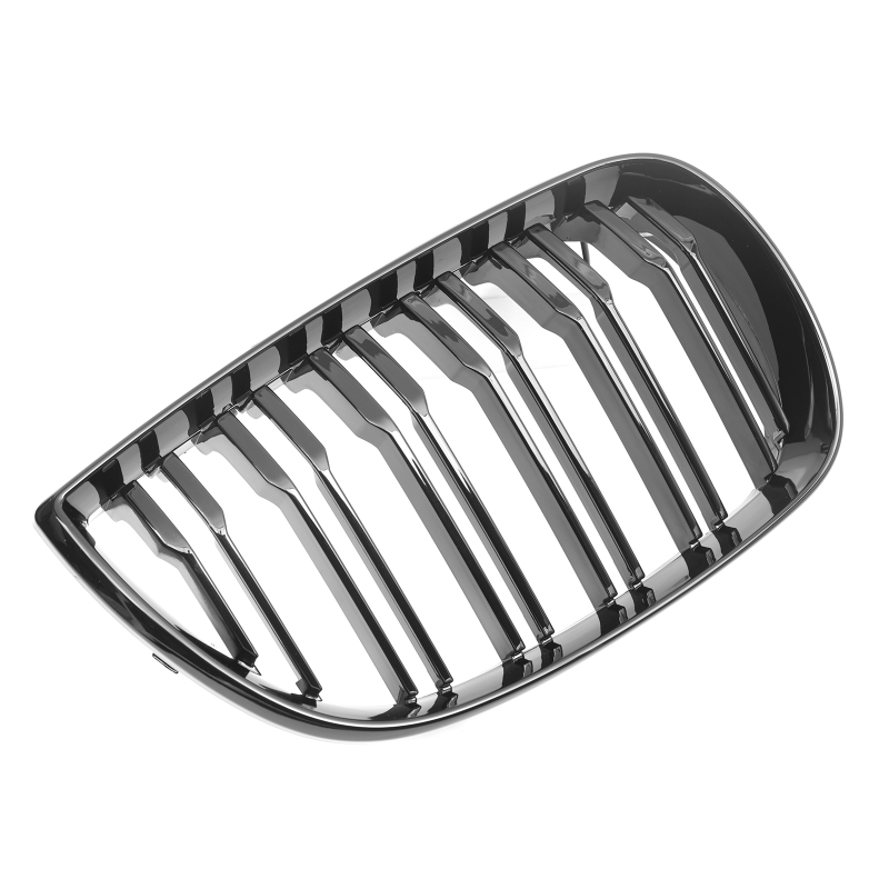 Glanz Schwarz Doppelsteg Nieren Grill Passend für BMW 1er E81 E87 Vorfacelift