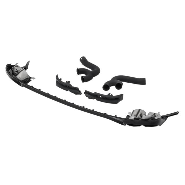 Passt für Audi Q8 4M S-Line Paket 18-23 SQ8 Style Heckdiffusor Schwarz Endrohr