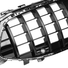 Kühlergrill glanz Schwarz mit Kamera GT Panamericana passend für Mercedes CLA C118 X118 Facelift