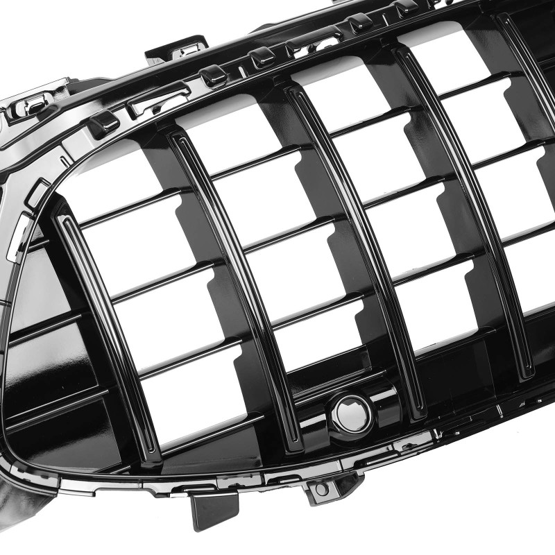 Kühlergrill glanz Schwarz mit Kamera GT Panamericana passend für Mercedes CLA C118 X118 Facelift