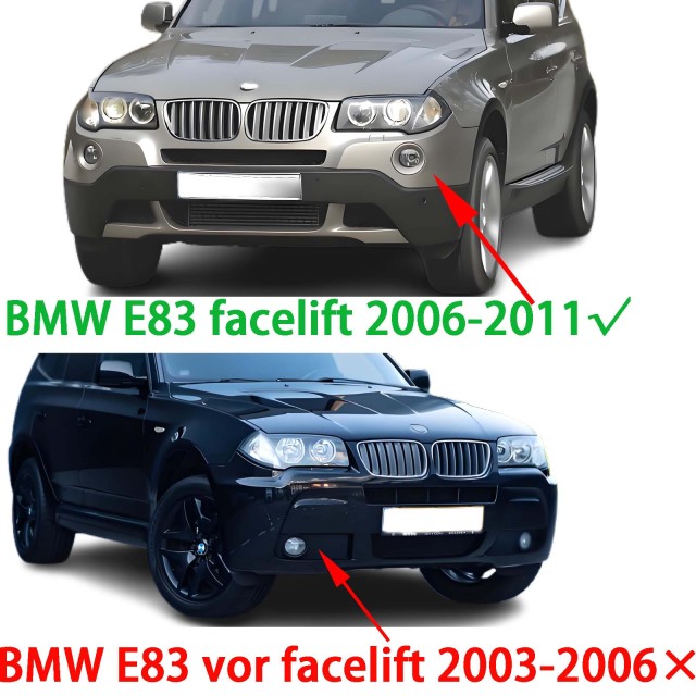 Nieren Grill glanz Schwarz Doppelsteg passend für BMW X3 E83 facelift