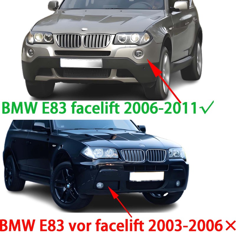 Nieren Grill glanz Schwarz Doppelsteg passend für BMW X3 E83 facelift