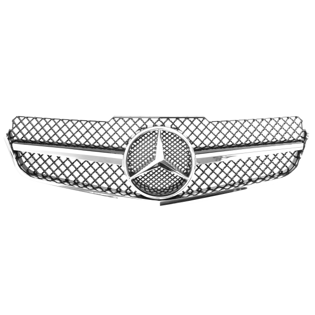Kühlergrill glanz Schwarz Chrom AMG Look passend für Mercedes E-KlasseCoupe C207 A207 Vorfacelift