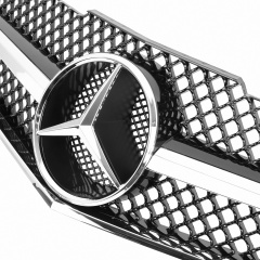 Kühlergrill glanz Schwarz Chrom AMG Look passend für Mercedes E-KlasseCoupe C207 A207 Vorfacelift