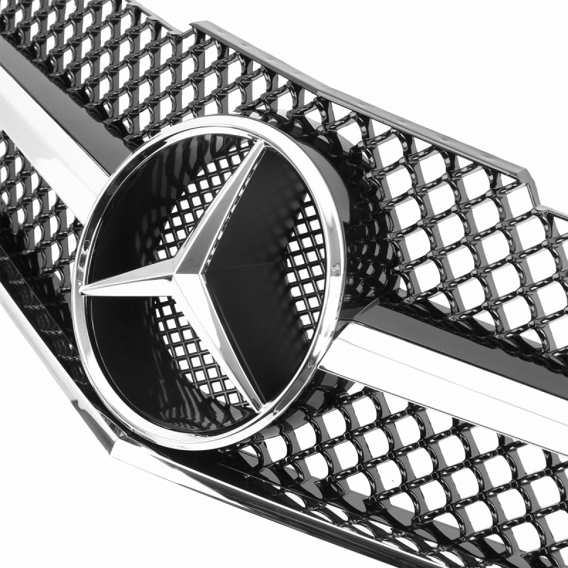 Kühlergrill glanz Schwarz Chrom AMG Look passend für Mercedes E-KlasseCoupe C207 A207 Vorfacelift