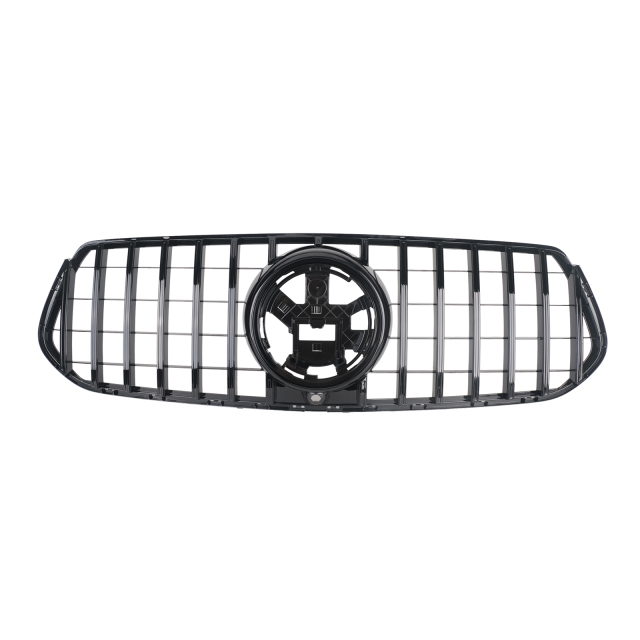 Kühlergrill glanz Schwarz GT Panamericana passend für Mercedes GLE V167 C167 AMG-Paket
